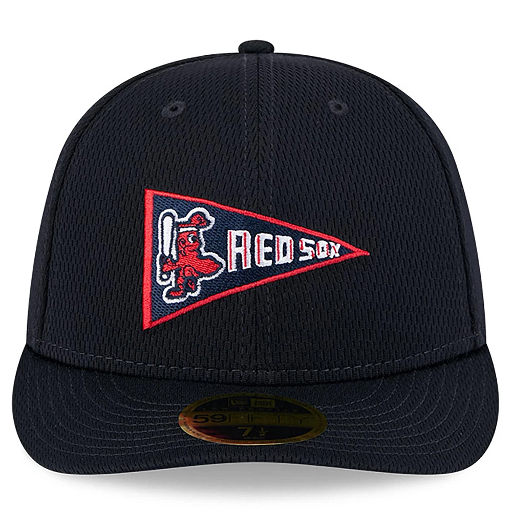 Men's New Era Navy Boston Red Sox 2025 MLB Clubhouse Low Profile 59FIFTY Fitted Hat