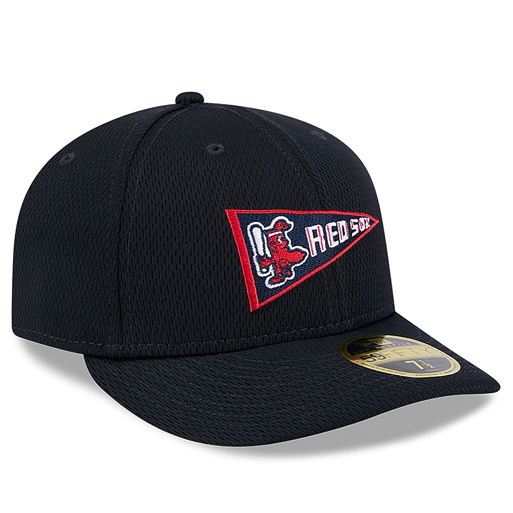 Men's New Era Navy Boston Red Sox 2025 MLB Clubhouse Low Profile 59FIFTY Fitted Hat