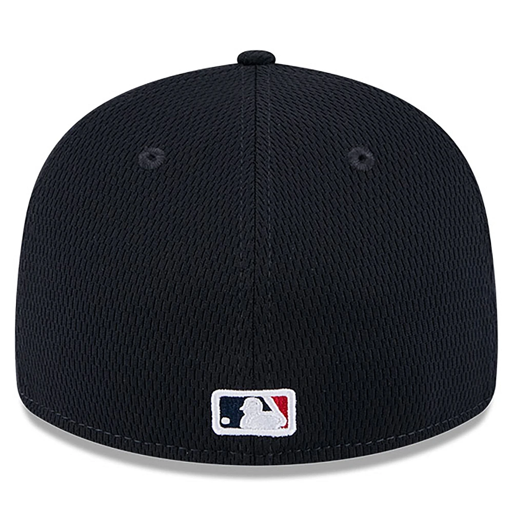 Men's New Era Navy Boston Red Sox 2025 MLB Clubhouse Low Profile 59FIFTY Fitted Hat