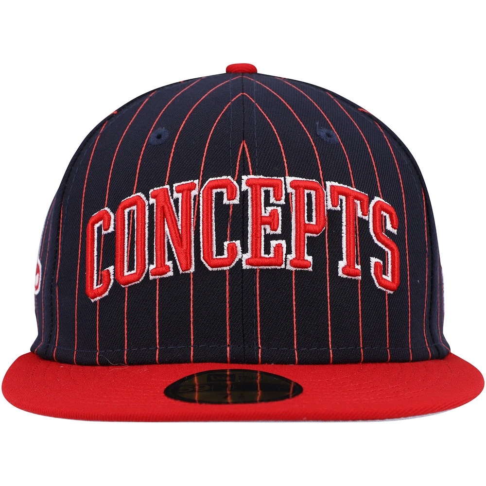 Casquette ajustée à fines rayures 59FIFTY Boston Red Sox Concepts New Era pour homme