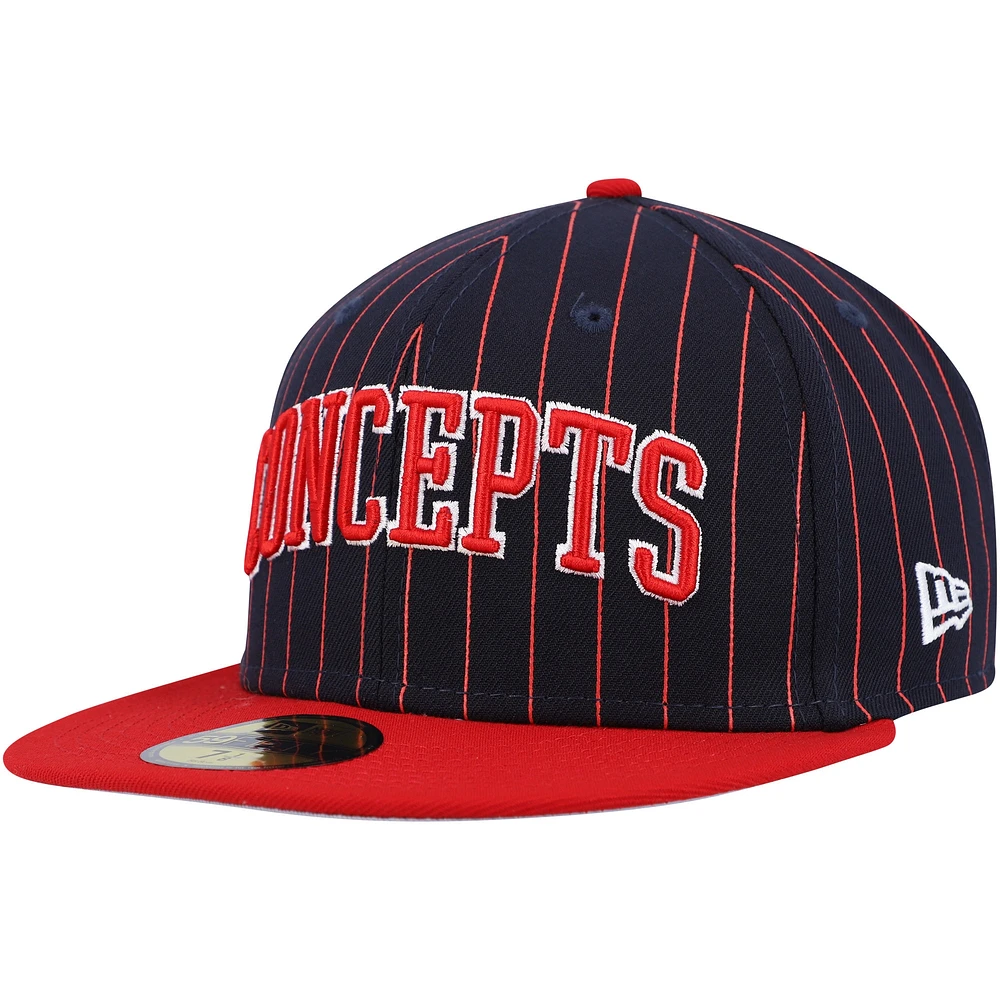 Casquette ajustée à fines rayures 59FIFTY Boston Red Sox Concepts New Era pour homme