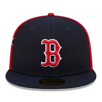 Men's New Era Navy Boston Red Sox Gameday Sideswipe 59FIFTY Fitted Hat