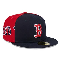 Men's New Era Navy Boston Red Sox Gameday Sideswipe 59FIFTY Fitted Hat