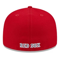 Men's New Era Navy Boston Red Sox Gameday Sideswipe 59FIFTY Fitted Hat