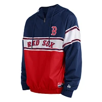 Men's New Era Navy Boston Red Sox Ripstop Raglan Quarter-Zip Hoodie