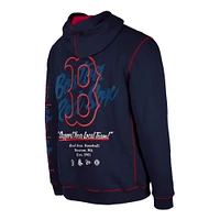 Men's New Era Navy Boston Red Sox Team Split Pullover Hoodie