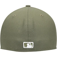 Men's New Era Olive Boston Red Sox White Logo 59FIFTY Fitted Hat