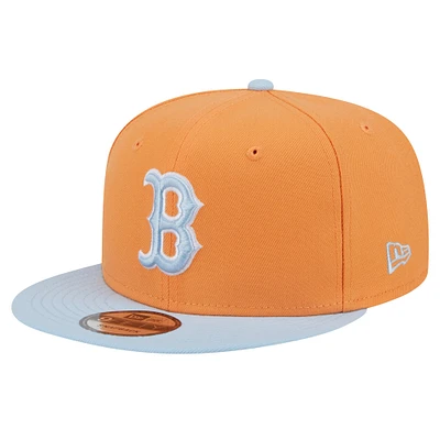 Casquette Snapback 9FIFTY bicolore orange Boston Red Sox Spring Color New Era pour hommes