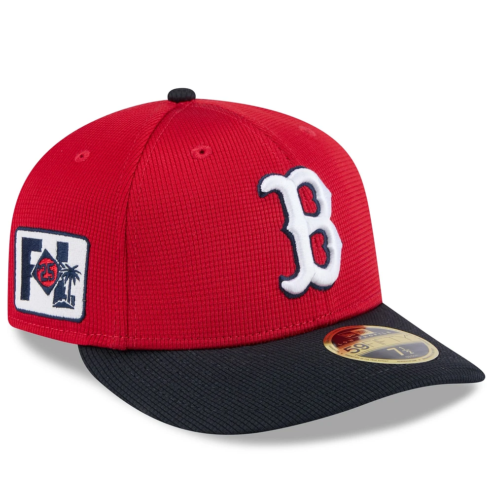 Men's New Era Red/Navy Boston Red Sox 2025 Spring Training Low Profile 59FIFTY Fitted Hat