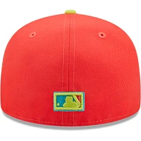 Casquette ajustée 59FIFTY avec surligneur Lava Boston Red Sox New Era rouge/vert fluo pour homme