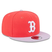 Men's New Era Red/Purple Boston Red Sox Spring Basic Two-Tone 9FIFTY Snapback Hat