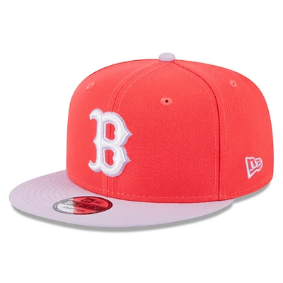 Casquette Snapback 9FIFTY Spring Basic bicolore rouge/violet Boston Red Sox New Era pour homme