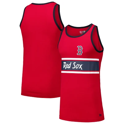Débardeur Ringer en jersey rouge New Era des Red Sox de Boston pour hommes