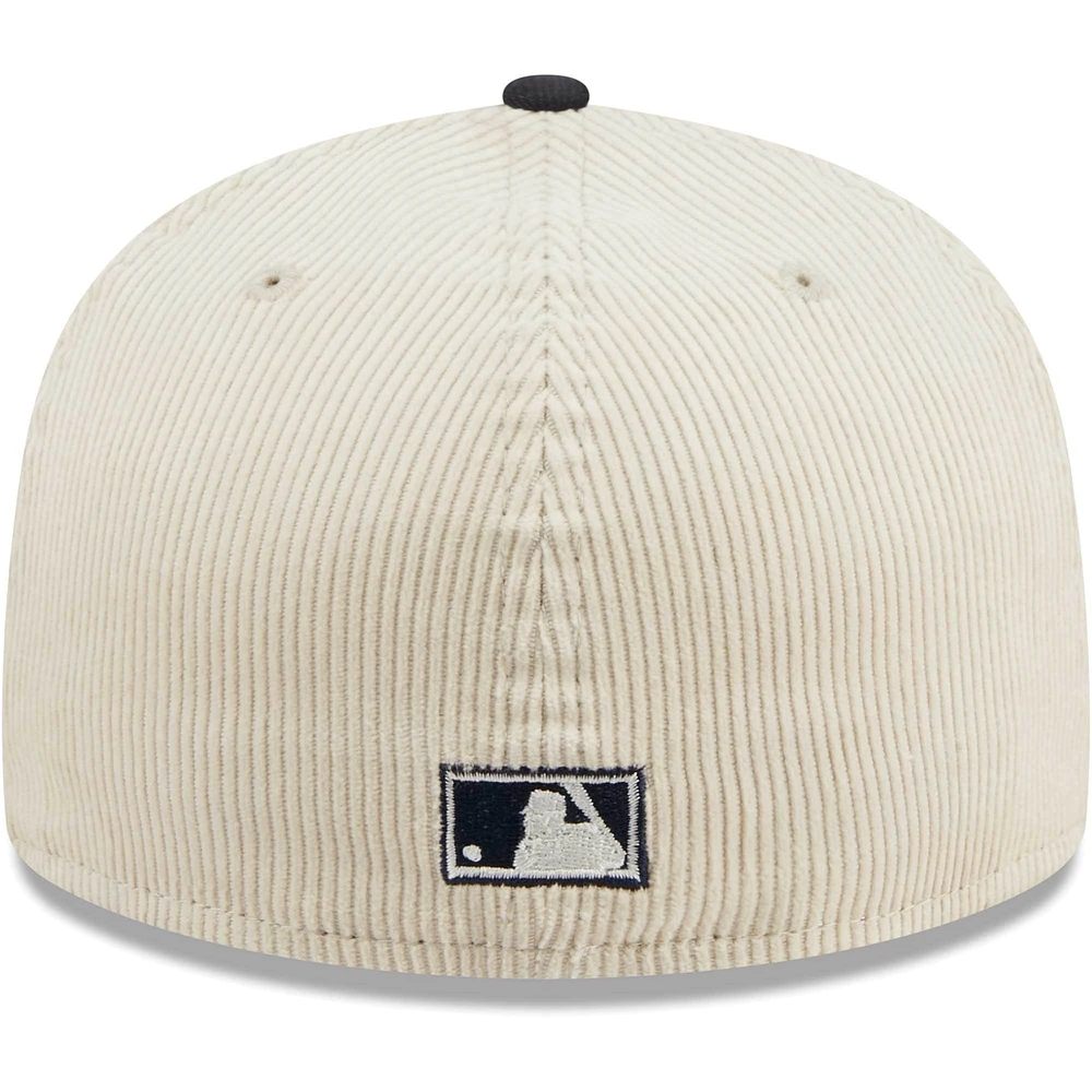 Men's New Era White Boston Red Sox  Corduroy Classic 59FIFTY Fitted Hat