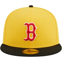 Casquette ajustée 59FIFTY Grilled Boston Red Sox New Era pour homme, jaune/noir