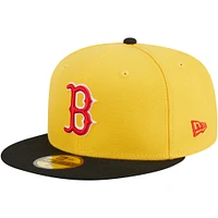 Casquette ajustée 59FIFTY Grilled Boston Red Sox New Era pour homme, jaune/noir