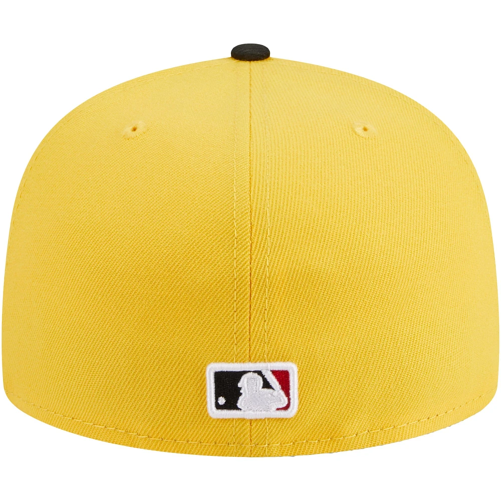 Casquette ajustée 59FIFTY Grilled Boston Red Sox New Era pour homme, jaune/noir
