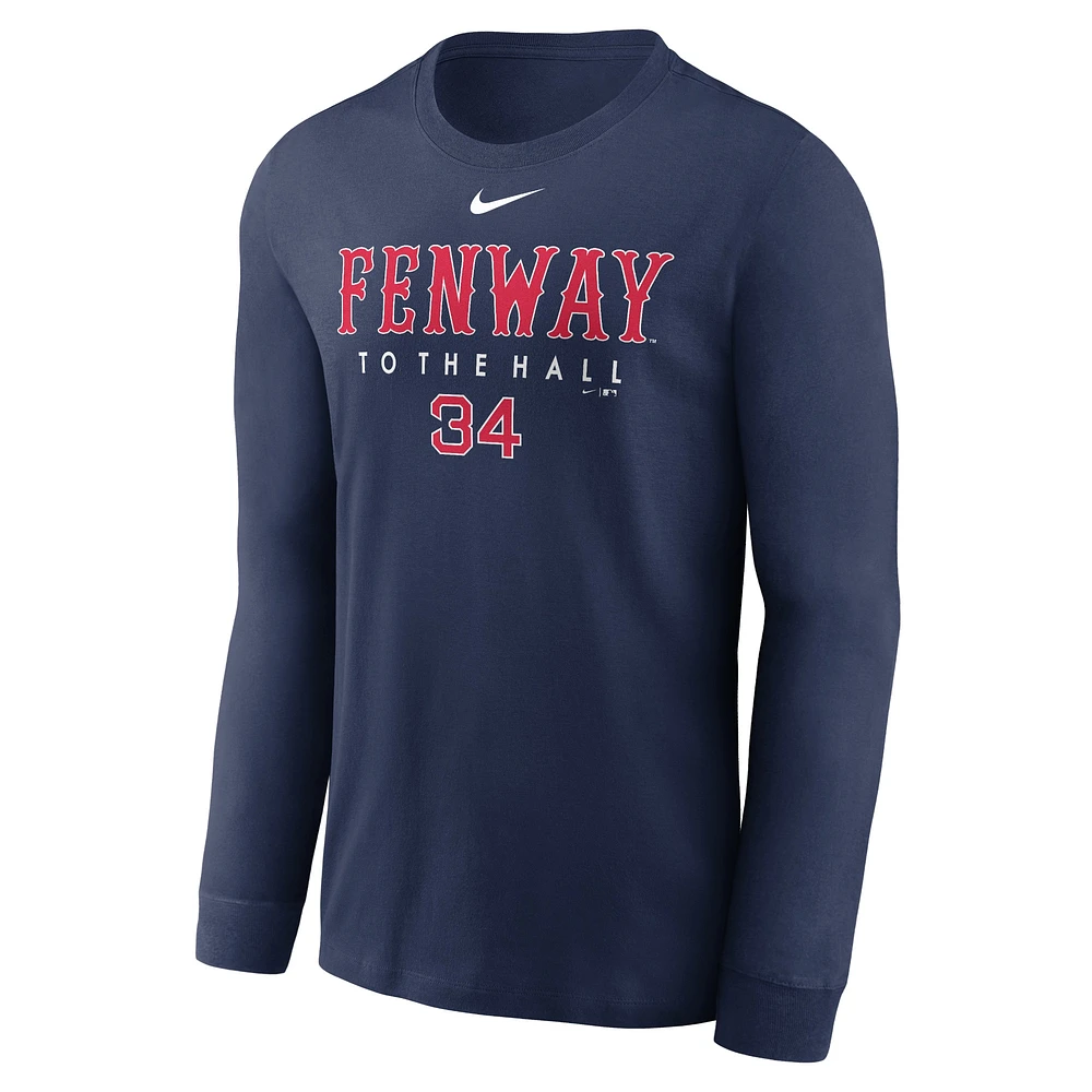 T-shirt à col ras du cou Fenway Hall of Fame des Red Sox Boston Nike David Ortiz pour homme