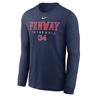 T-shirt à col ras du cou Fenway Hall of Fame des Red Sox Boston Nike David Ortiz pour homme