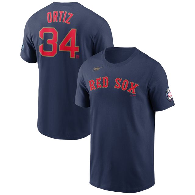 T-shirt Nike David Ortiz pour homme, bleu marine, nom et numéro des Red Sox de Boston
