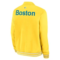 Men's Nike  Gold Boston Red Sox Authentic Collection City Connect Full-Zip Bomber Jacket