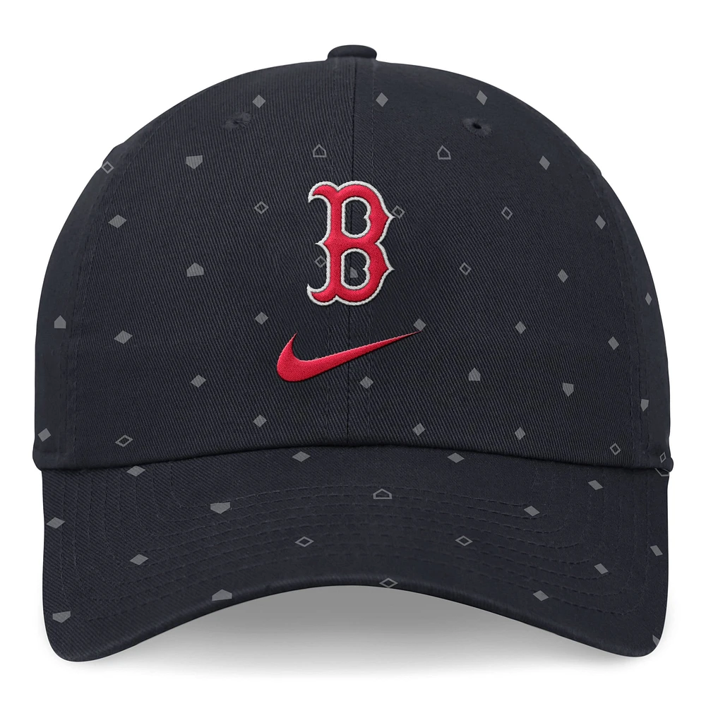Men's Nike  Navy Boston Red Sox Primetime Print Club Adjustable Hat