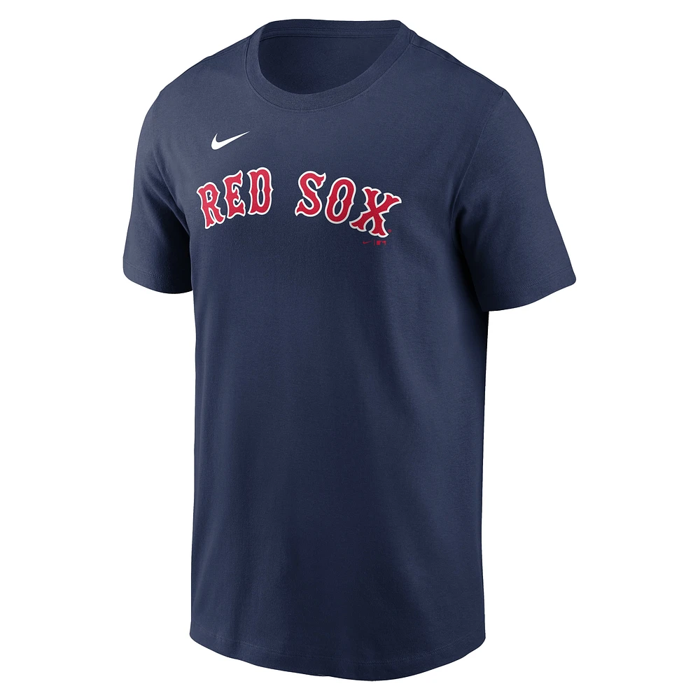Men's Nike Rafael Devers Navy Boston Red Sox Fuse Name & Number T-Shirt