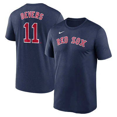 T-shirt Nike Rafael Devers bleu marine pour homme, avec nom et numéro légendaires des Boston Red Sox