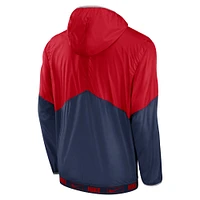 Men's Nike Red/Navy Boston Red Sox Overview Half-Zip Hoodie Jacket