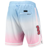 Men's Pro Standard Blue/Pink Boston Red Sox Team Logo Ombre Shorts