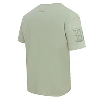 Men's Pro Standard Olive Boston Red Sox Neutral Drop Shoulder T-Shirt