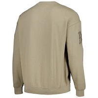 Men's Pro Standard Pewter Boston Red Sox Neutral Drop Shoulder Pullover Sweatshirt