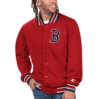 Men's Starter Red Boston Sox Secret Weapon Full-Snap Jacket
