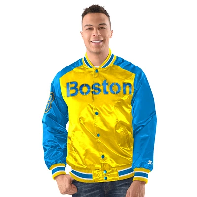 Men's Starter  Yellow Boston Red Sox Varsity Full-Snap Jacket