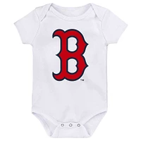 Newborn & Infant Navy/White/Red Boston Red Sox Minor League Player - Three-Pack Bodysuit Set