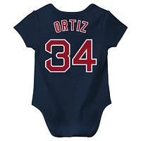 Newborn & Infant Nike David Ortiz Navy Boston Red Sox Fuse Name Number Bodysuit