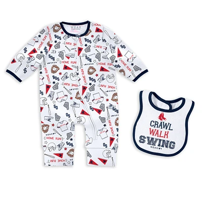 Newborn & Infant WEAR by Erin Andrews Boston Red Sox Sleep Play Set
