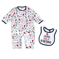 Newborn & Infant WEAR by Erin Andrews Boston Red Sox Sleep Play Set