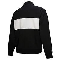 Women's Mitchell & Ness Black Boston Red Sox Quarter-Zip Pullover Top