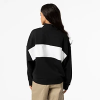 Women's Mitchell & Ness Black Boston Red Sox Quarter-Zip Pullover Top