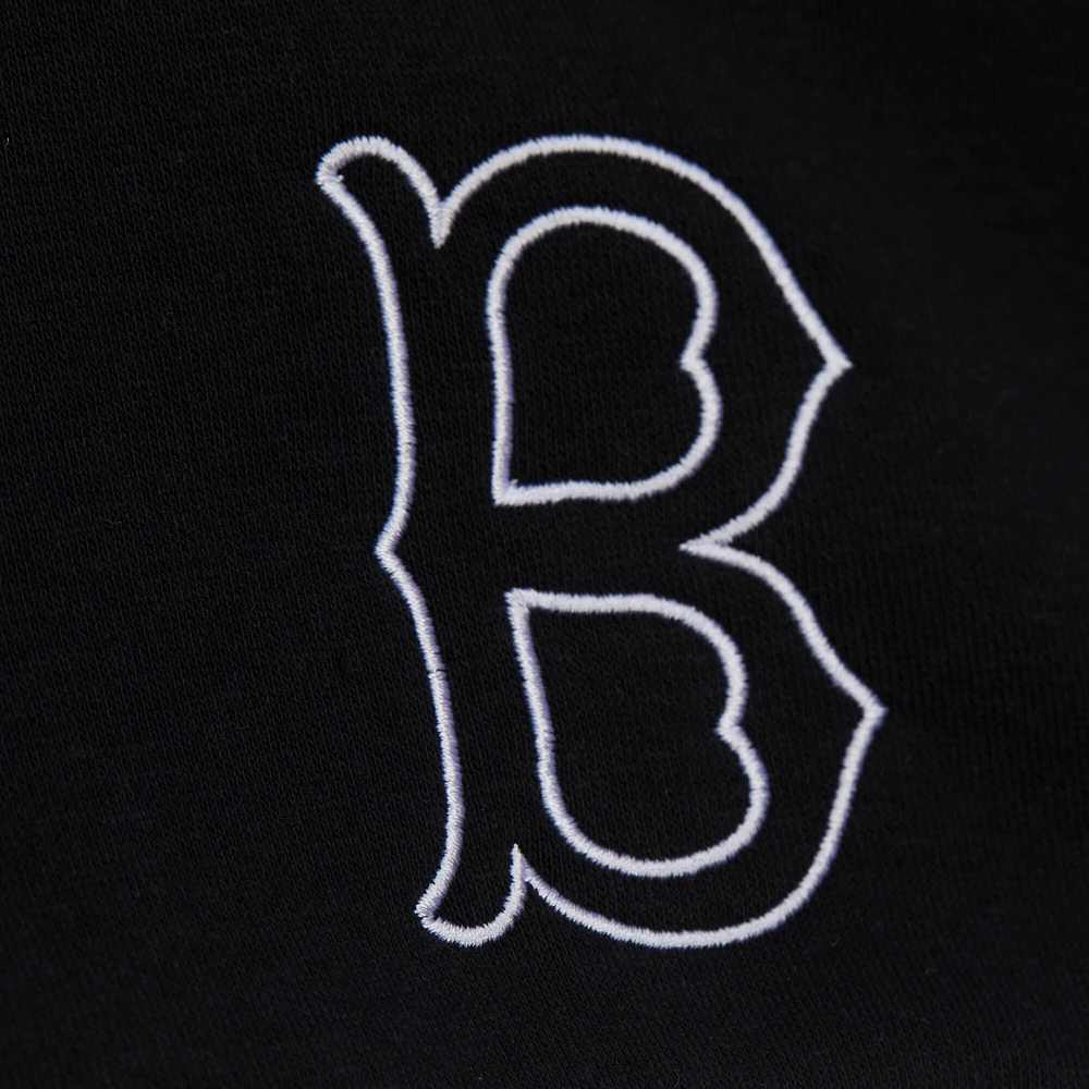 Women's Mitchell & Ness Black Boston Red Sox Quarter-Zip Pullover Top