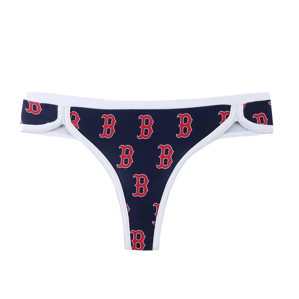 Women's Concepts Sport Navy Boston Red Sox Allover Print Knit Thong
