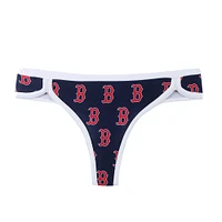 Women's Concepts Sport Navy Boston Red Sox Allover Print Knit Thong