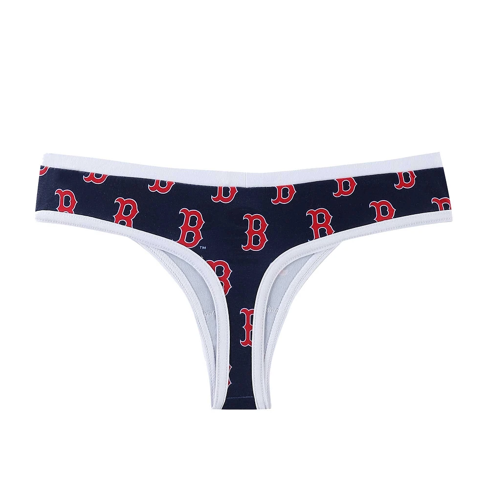Women's Concepts Sport Navy Boston Red Sox Allover Print Knit Thong