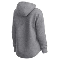 Women's Fanatics Heather Gray Boston Red Sox Fleece Pullover Hoodie