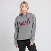 Women's Fanatics Heather Gray Boston Red Sox Script Favorite Lightweight Pullover Hoodie
