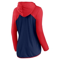 Women's Fanatics Navy/Red Boston Red Sox Script Sleeve Full-Zip Hoodie