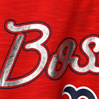 Women's G-III 4Her by Carl Banks Red Boston Sox Game Time Slub Beach V-Neck Cover-Up Dress