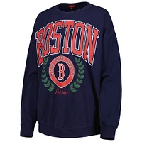 Women's Mitchell & Ness Navy Boston Red Sox Logo Lt 2.0 Pullover Sweatshirt