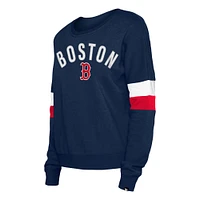 Women's New Era Navy Boston Red Sox Game Day Crew Pullover Sweatshirt